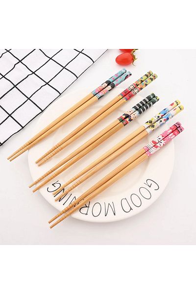 Choice 5pairs Child Japanese 5pairs Bamboo Chopsticks For Sushi Non-slip Food Sticks Hot Pot Reusable Chine