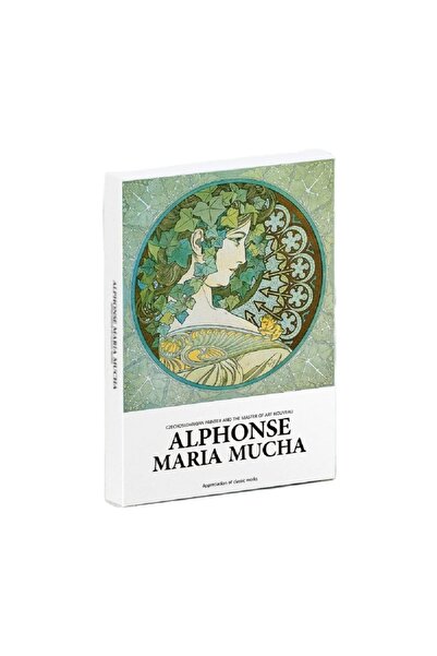 Choice مجموعة بطاقات بريدية من سلسلة ألفونس ماريا موشا مكونة من 30 قطعة باللون الأخضر، بطاقات تهنئة على الطراز الإنجليزي، ديكور مجلة DIY