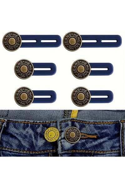 Choice Buttons At Waist 6 Pcs Jeans And Pants Button Extenders: Universal Waist Expander For Women And Men,