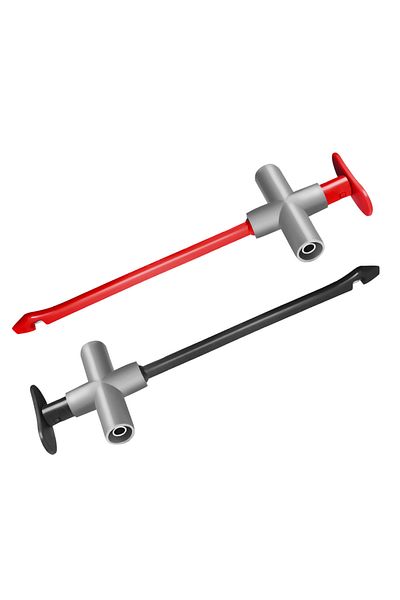 CLEQEE P5010 2pcs P5010 2pcs Insulated Test Hook Clip Non-destructive Puncture Probe Built-in Spring