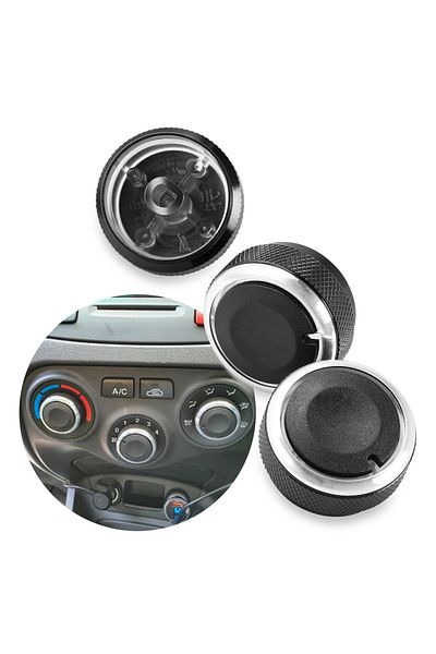 Choice 3pcs/set Air Conditioning Knob Aluminum Alloy AC Knob Heat Control Button For Hyundai Accent Acce...