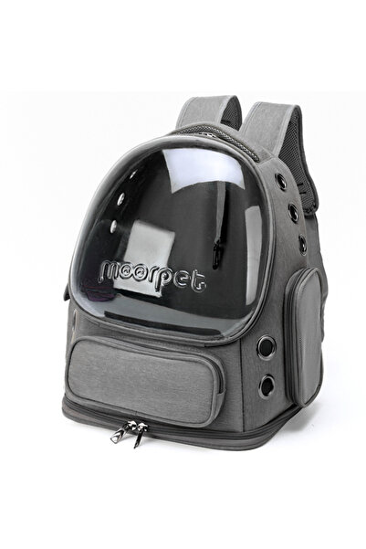 Choice حقيبة ظهر شفافة قابلة للطي لحمل الحيوانات الأليفة باللون الرمادي مقاس ...