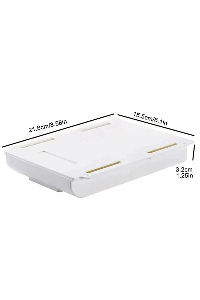 Choice White Hidden Storage Box Desk Storage Drawer Self-adhesive Plastic Table Storage Holder Simple Sundr