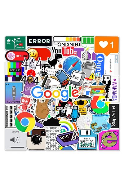 Choice 50pcs Network 50pcs Programming 404 Network Error Graffiti Stickers Laptop Motorcycle Car Skateboard