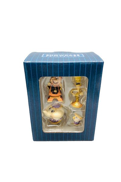 Choice With Box Herocross Disney 4pcs Beauty And The Beast Candle Candlestick Teapot Cup Action Figure Mode