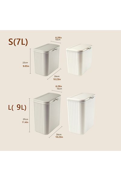 Choice 9L WHITE Kitchen Wall-mounted Trash Can, Household Kitchen Waste Storage Bin, Toilet Hanging Toilet