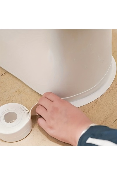 Choice شريط عزل حوض الاستحمام والدش أبيض 3.2 متر 3.8 سم، لفة واحدة، مصنوع من ...