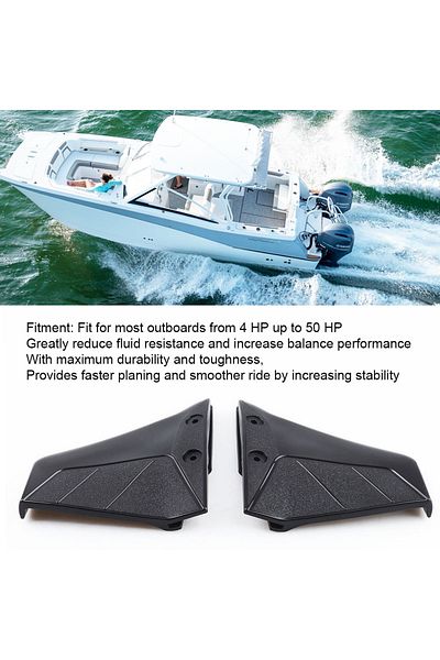 Choice 1 Pair Small Hydrofoil Boat Motor Stabiliser Enigne Components for 4-50HP Outboard with Bolt Nut ...