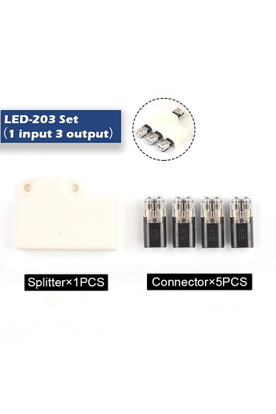 DIY GO D203 Set Wire Connector Set Splitter Box With Connector For Audio Auto Moto Lighting System 22-18awg