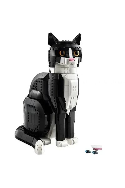 Choice No Box 98312 1710pcs Moc New 21349 Tuxedo Cat Building Blocks Creative Cartoon Animal Assembly Toy D