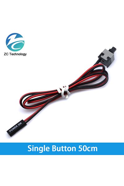 Choice Single Button 50cm 1pcs 65cm Slim Pc Compute Motherboard Power Cable Original On Off Reset With Led