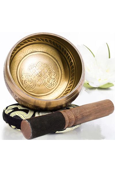 Miwayer Tibetan Singing Bowl Set, Totem with Sound, Meditation Bowl, Unique Gift, Useful for Meditation, ...