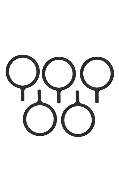 Choice 5 قطع من ملصقات حلقات معدنية سوداء ذاتية اللصق، مصنوعة من صفائح حديدية، لحافظات الهواتف، وشحن لاسلكي مغناطيسي من نوع ماج سيف.