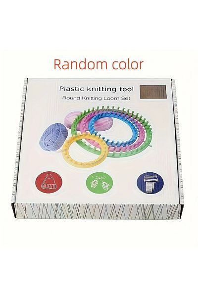 Choice Gj-bzq-1004 4 Size Round Plastic Scarf Knitting Loom Set For Yarn Cord Knitter Diy