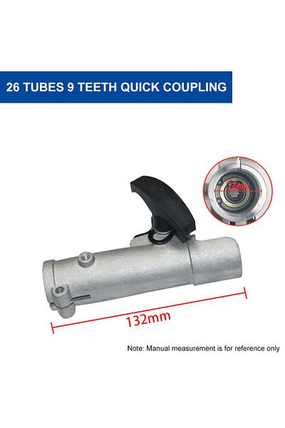 Choice 26mm 9 Spline Shaft Connector Joining Clamp,lawn Mower Brush Irrigation Hedge Trimmer Brush Cutter A