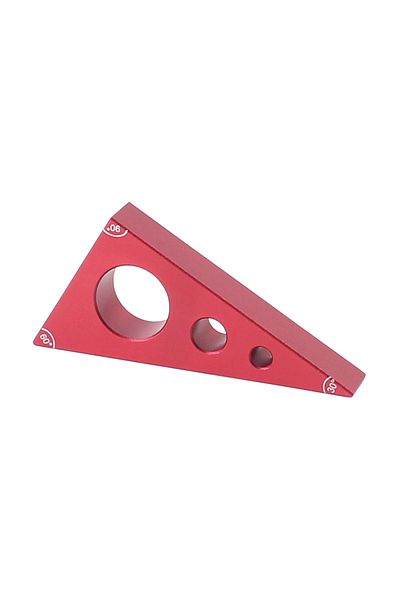 Choice Red Woodworking Pocket Square 30/60/90 Angle Aluminium Alloy Gauge Block Woodworking Triangle Ruler