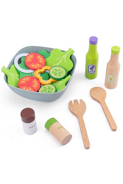 Choice Vegetable Salad Children's Simulation Kitchen Toys, Early Education Educational Toys, Wooden Simulat