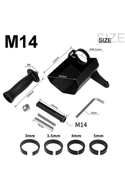 Choice M14 M10/m14/ 5/8-11" Handheld Linear Polishing Machine Parts Angle Grinder Conversion Handle Set For