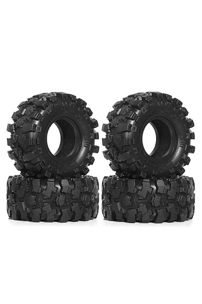 Choice 4pcs 1.0 Tires R184 Red Spider 4pcs 1.0" Rubber Tyres Mud Terrain Wheel Tires For 1/24 Axial Scx24,