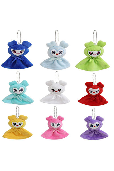 Choice 10 سم 9 قطع 9 قطع/مجموعة سلسلة مفاتيح من القطيفة على شكل نجمة كورية سوبر ستار توايس مومو دمية جميلة مشبك مفاتيح من القطيفة