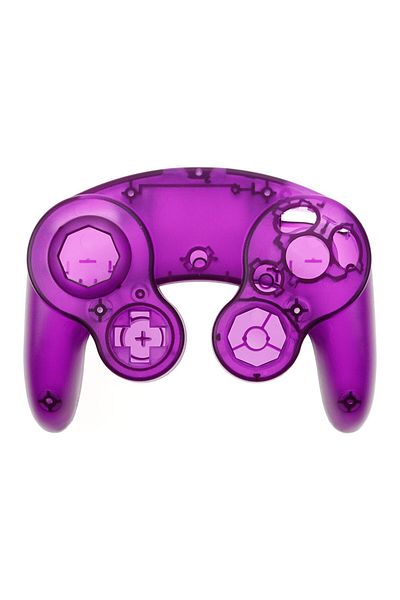 Choice غطاء شفاف شفاف أرجواني من Yuxi غطاء مقبض شفاف بديل لجهاز Gamecube Ngc Con