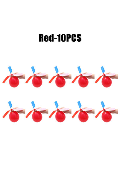 Choice As shown Red-10PCS Balloon Aircraft Science and Technology Educational Toys Technology Handmade Diy