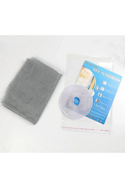 Choice 1.5mx2m Grey Indoor Insect Fly Screen Curtain Mesh Bug Mosquito Netting Door Window