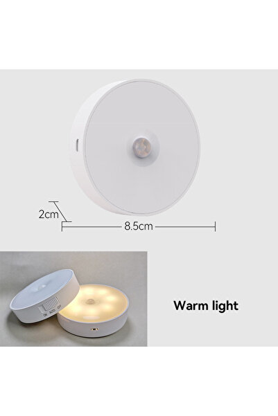 Choice 3 pcs Warm light Motion Sensor LED Night Light USB Rechargeable Night Lamp For Kitchen Cabinet Wardr