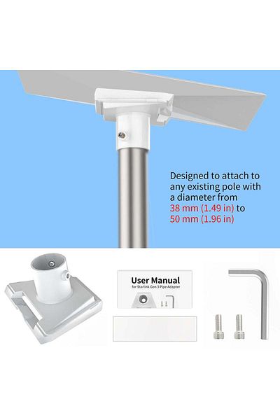 Choice White For Starlink Gen 3 Pipe Adapter Round Tube High-impact Plastic Adapter Pole Mount For Starlink