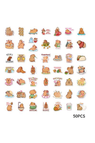 Choice 50pcs 50pcs Of Different Capibala Cartoon Graffiti Stickers Diy Decorated Laptop Suitcase Guitar Cl