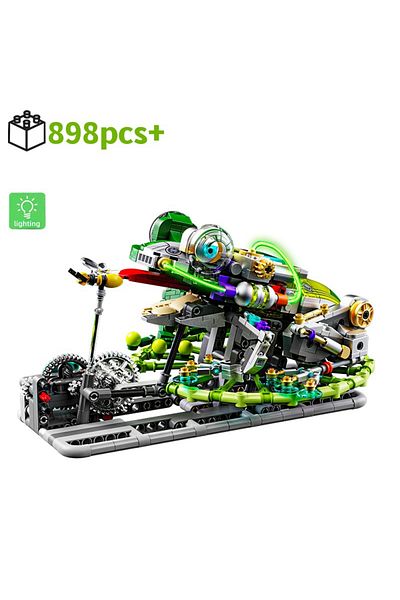 yaafun 898pcs Technical Mechanical Mantis Frog Manta Ray Sea Animal Light Building Blocks Bricks Amphibians