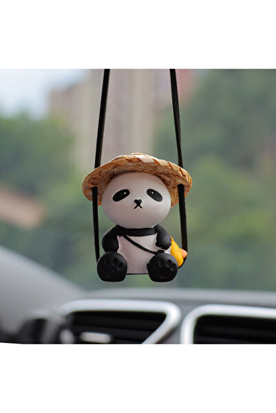 Choice قلادة سيارة على شكل حيوان باندا، قطعة واحدة، زينة معلقة على مرآة الرؤي...