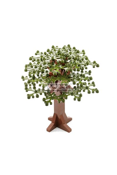Choice Army Green Marumine 58pcs Building Bricks Tree Set Blocks City Street View Road Garden Jungle Plant