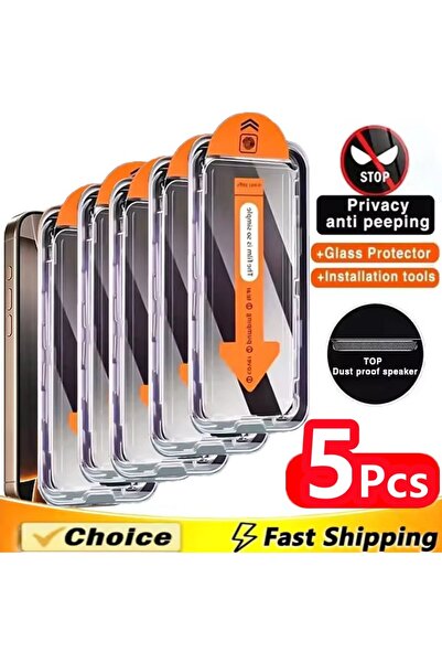 Choice واقي شاشة مضاد للتجسس، 5 قطع لهاتف iPhone 16Pro Max، تركيب خالٍ من الغ...