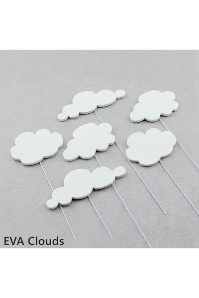 Choice 6pcs Multicolor Foam Ball Cake Topper Cloud Cake Decor Birthday Party Kids Baby Shower Dessert Bakin