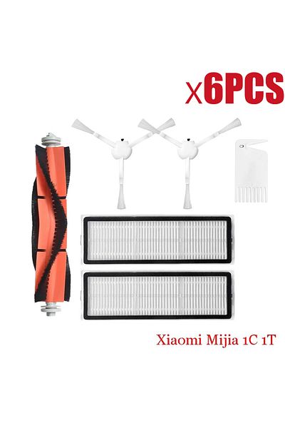 Choice Set A Spare Part For Xiaomi Mijia 1c / Stytj01zhm T1 Robot Vacuum Cleaner, Hepa Filter Main Side Bru