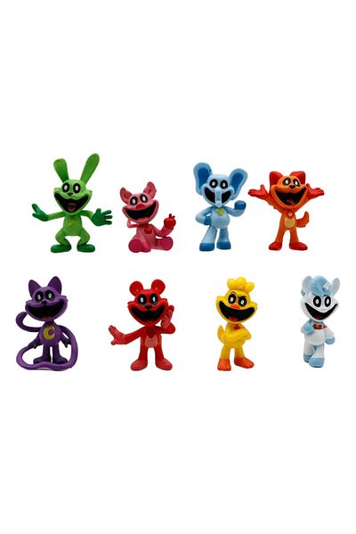 Choice 8pcs Opp Bag A Anime 8pcs Smiling Critters Figuras Model Catnap Catnat Game Figures 7cm Pvc Model To