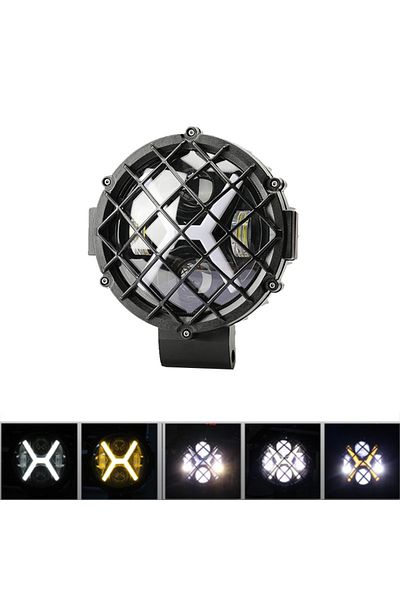 Choice 1 قطعة × مصباح عمل 1 قطعة 7 بوصة شريط إضاءة عمل LED للسيارة مصباح قيادة لسيارة جيب الطرق الوعرة والقوارب والشاحنات والجرار