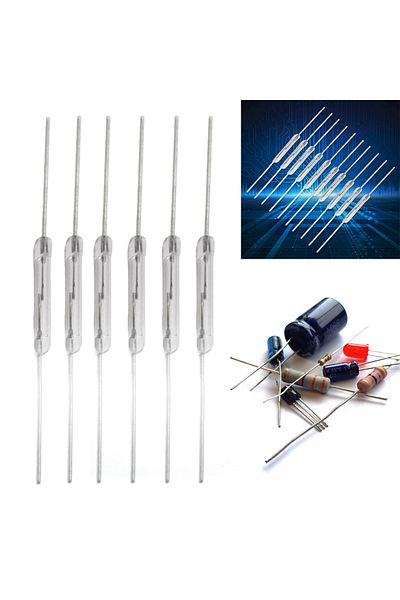 APWIKOGER 10 Pcs Magnetic Switch Vibration-resistance Normally Open Magnetic Induction Switch 2*14mm DIY Ma...