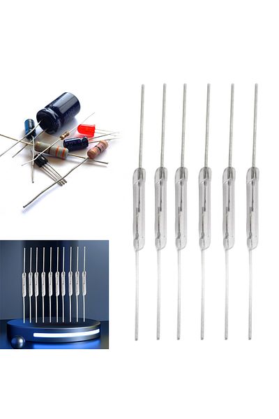 APWIKOGER 10 Pcs Magnetic Switch Vibration-resistance Normally Open Magnetic Induction Switch 2*14mm DIY Ma...
