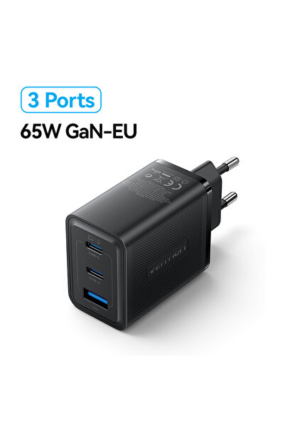 Choice شاحن فيون الأسود GaN 65W شاحن فيون الأسود GaN 65W شاحن سريع 4.0 3.0 من...