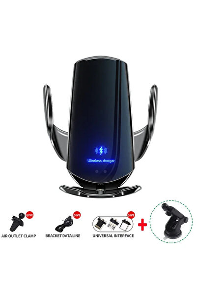 Choice شاحن سيارة لاسلكي مغناطيسي من VIKEFON بقوة 15 وات مع حامل هاتف تلقائي ...
