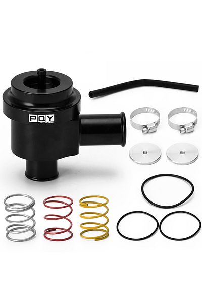PQY Black Aluminum Recirculate Diverter Valve Turbo Bov Boost For Volkswagen Golf Jetta 2000-2005 For Au