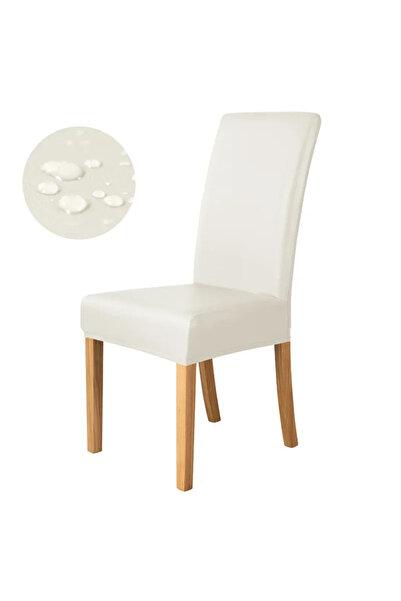 Choice 1 قطعة غطاء كرسي A9 بيج 1 قطعة غطاء كرسي جلدي مقاوم للماء والزيت غطاء كرسي طعام قابل للتمدد