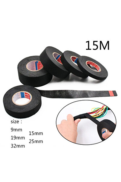 Choice6 25 mm 15M 1pc Heat-resistant Adhesive Cloth Fabric Tape For Car Auto ...