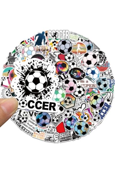 Choice 50PCS New Cool Popular Cartoon Football Sports Stickers Pack Skateboard Guitar Decoration DIY Lap...