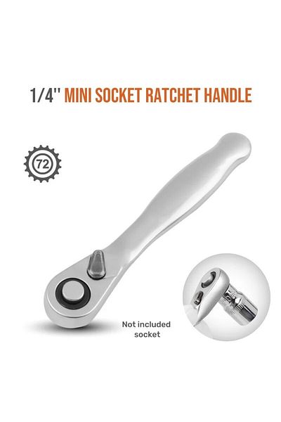 Choice Socket Head Only New Durable High Hardness Mini 72 Teeth One Fourth Ratchet Wrench Quick And Effort