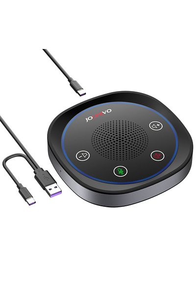JOUNIVO Jv801p Usb Conference Speaker Microphone Wired Touch Key Omni Mic Directional High Volume Pickup Pnp