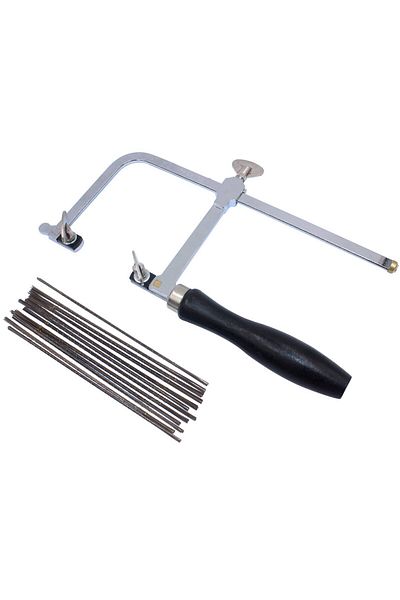 Choice Black Jeweler's Saw Frame Adjustable With 144 Blades Professional Jewelry Making Kit