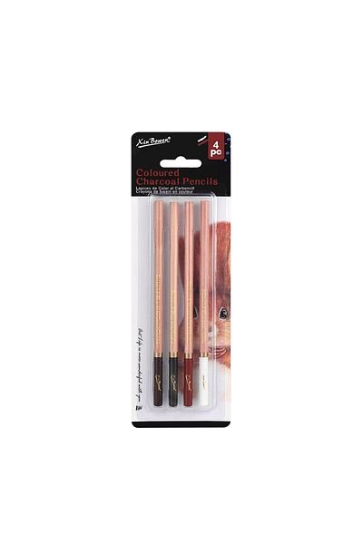 Choice Set Of 4 Colors 4pcs Professional Sketch Charcoal Pencils Set Colored Soft Pastel Pencils White Carb